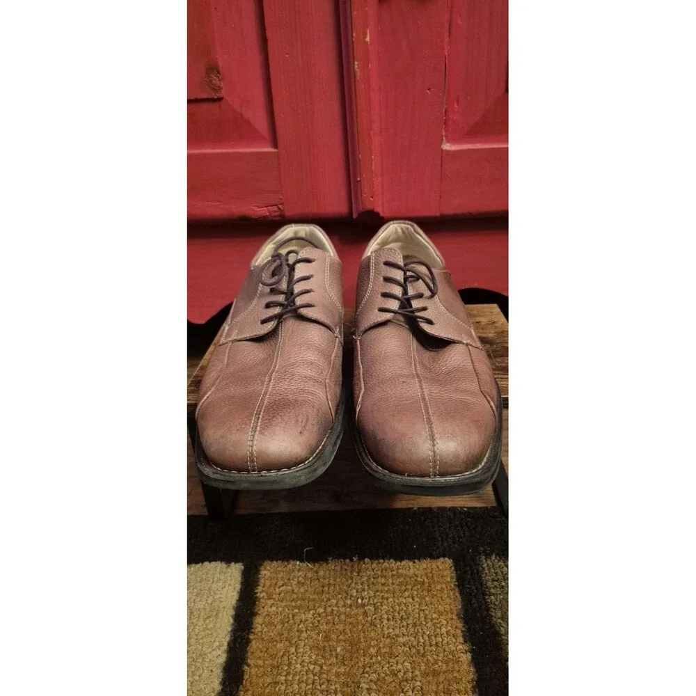 Studio Belvedere Men's Size 11D BayBridge Pebbled Brown Leather Split Toe EUC
